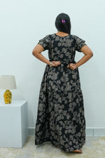 Stylish Alpine 3 Layer Frock Model Nighties| Fancy Sleeves & Neck Pattern| Side Pocket with Back Tie Rope | Perfect Nightwear Trendy Women's (AFK)