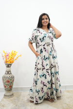 Mangai 3 Layer Flared Frock Model Nighties Soft and Smooth Premium Quality Rayon Material , Fancy Frilled Sleeve, Side Pocket , Back tie Rope , Stylish Collection's for Trendy Women's (MRK)