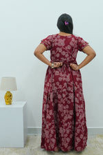 Stylish Alpine 3 Layer Frock Model Nighties| Fancy Sleeves & Neck Pattern| Side Pocket with Back Tie Rope | Perfect Nightwear Trendy Women's (AFK)