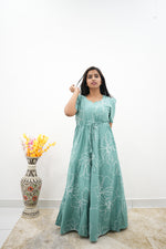 Stylish Arrivals Rayon Gathering Frock Model Night Gown's | Front Adjustable Gathering Style Rope | Puff Sleeve | Trending Collection's for Stylish Women's (FKG)