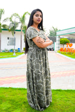 Stylish Alpine 3 Layer Frock Model Nighties| Fancy Sleeves & Neck Pattern| Side Pocket with Back Tie Rope | Perfect Nightwear Trendy Women's (AFK)