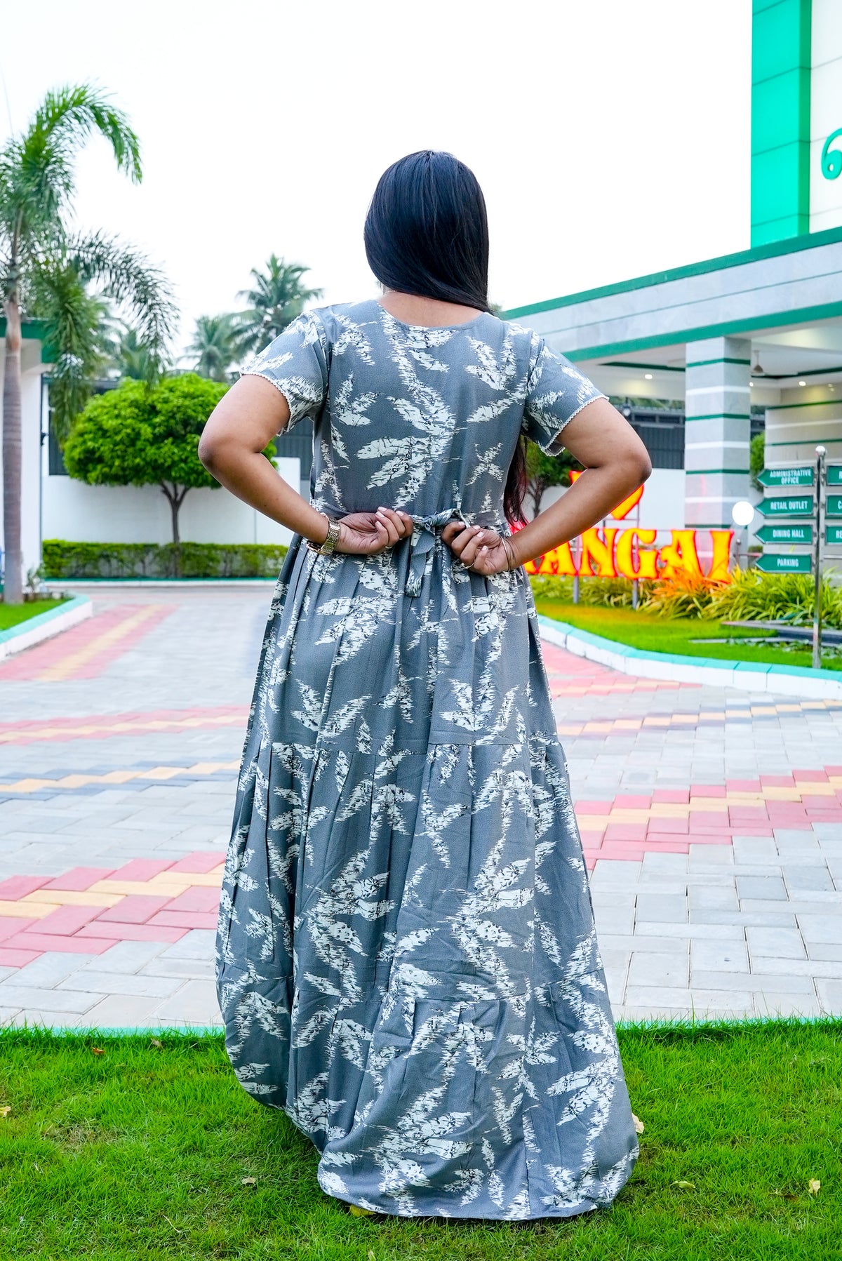 Stylish Alpine 3 Layer Frock Model Nighties| Fancy Sleeves & Neck Pattern| Side Pocket with Back Tie Rope | Perfect Nightwear Trendy Women's (AFK)