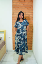 Rayon MAXI FROCK Model Nighties | Round Neck & Side Pocket | Pleated Frock MAXI Style | Trendy Collection's for Stylish Women & Teenage Girl (FRH)