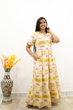 Mangai 3 Layer Flared Frock Model Nighties Soft and Smooth Premium Quality Rayon Material , Fancy Frilled Sleeve, Side Pocket , Back tie Rope , Stylish Collection's for Trendy Women's (MRK)