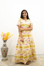 Mangai 3 Layer Flared Frock Model Nighties Soft and Smooth Premium Quality Rayon Material , Fancy Frilled Sleeve, Side Pocket , Back tie Rope , Stylish Collection's for Trendy Women's (MRK)