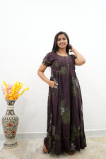 MANGAI Rayon Frock Nighties | Front Open Lengthy Zipper Comforts Feeding | Fancy Double Layered Sleeve's | Post & Pre Pregnancy's and Casual Wear | Side Pocket |Versatile Rayon Frock Night Gown's for Stylish Women's (RFF)