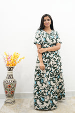 Mangai 3 Layer Flared Frock Model Nighties Soft and Smooth Premium Quality Rayon Material , Fancy Frilled Sleeve, Side Pocket , Back tie Rope , Stylish Collection's for Trendy Women's (MRK)