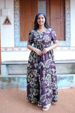 Stylish Arrivals Rayon Gathering Frock Model Night Gown's | Front Adjustable Gathering Style Rope Rope | Puff Sleeve | Trending Collection's for Stylish Women's (FKG)