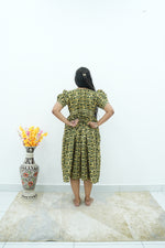 Olive & Ochre Mandala Maternity Maxi Frock – Invisible Dual Feeding Zippers with V-Neck & Soft Premium Cotton