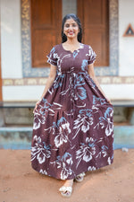 Stylish Arrivals Rayon Gathering Frock Model Night Gown's | Front Adjustable Gathering Style Rope Rope | Double Layer Sleeve | Trending Collection's for Stylish Women's (FKG)