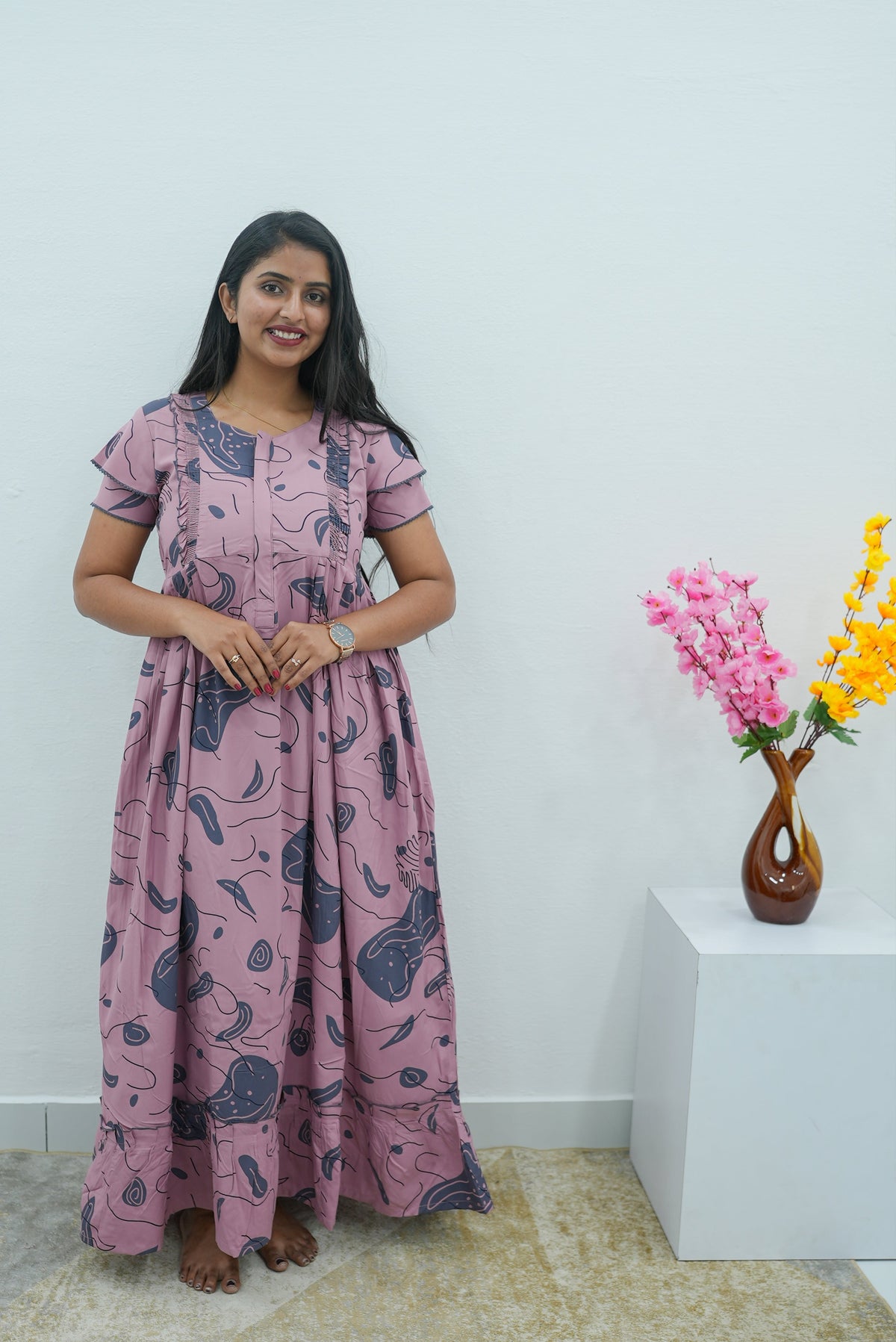 Rayon Maternity Frock Nighties