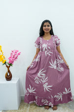 MANGAI Rayon Frock Nighties | Front Open Lengthy Zipper Comforts Feeding | Fancy Double Layered Sleeve's | Post & Pre Pregnancy's and Casual Wear | Side Pocket |Versatile Rayon Frock Night Gown's for Stylish Women's (RPW)