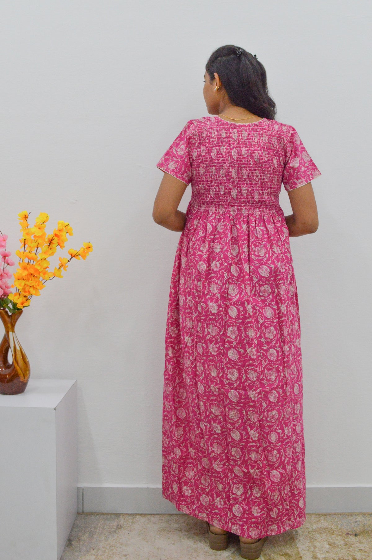 Soft Cotton Stretchable Smoking Nighties for New Arrivals | Daily Comforts & Light Weighted Elastic Nighties | Pleated Style | Casual Daily wear Nightwear for Trendy Women's (SCT)