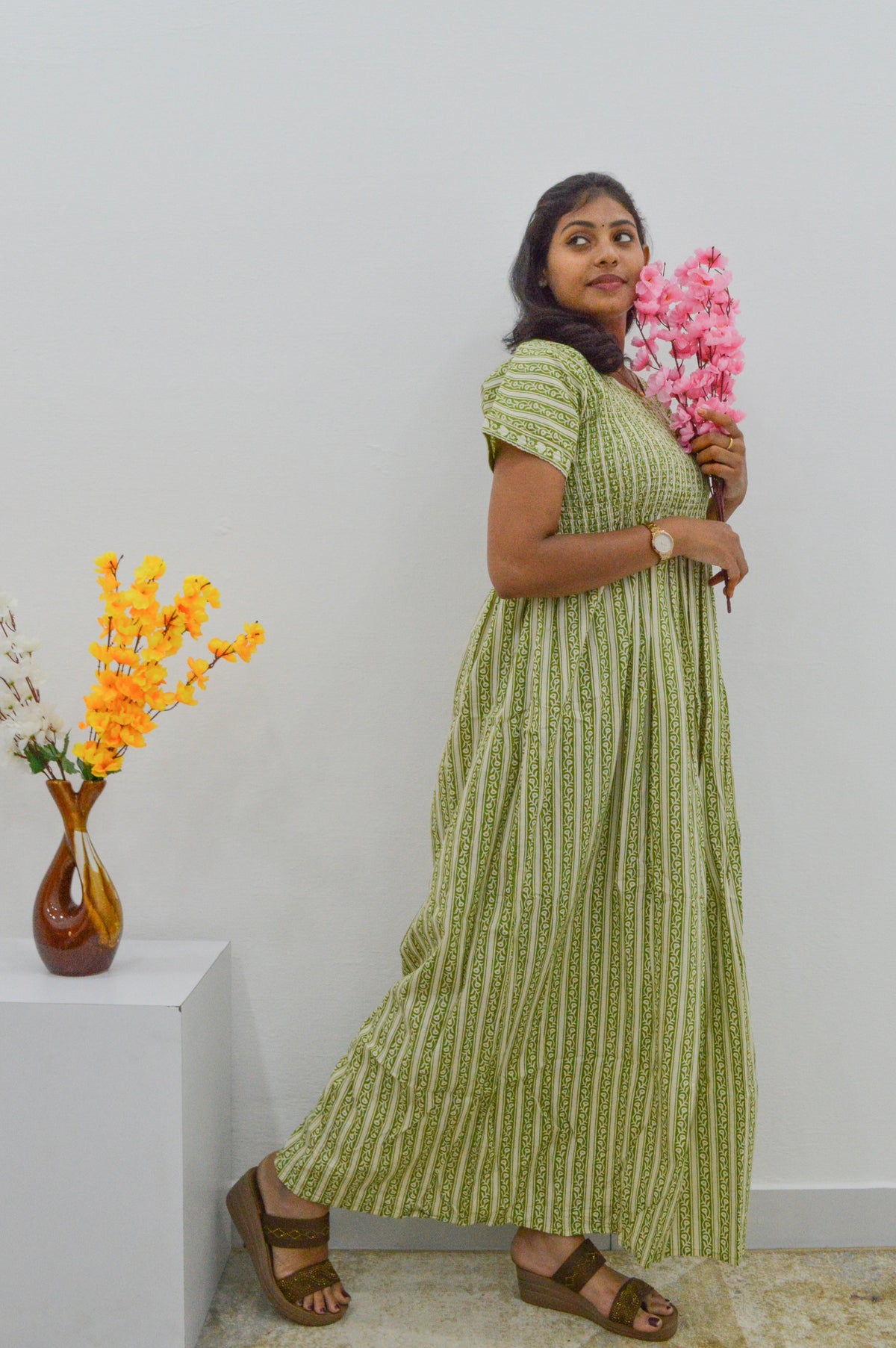 Soft Cotton Stretchable Smoking Nighties for New Arrivals | Daily Comforts & Light Weighted Elastic Nighties | Pleated Style | Casual Daily wear Nightwear for Trendy Women's (SCT)