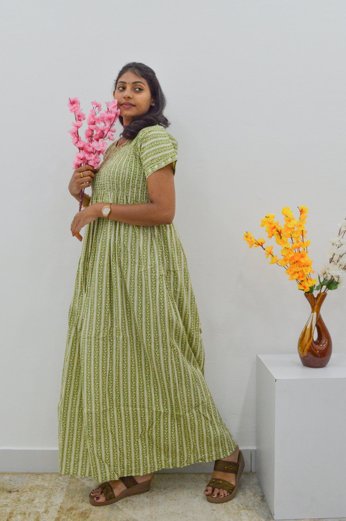 Soft Cotton Stretchable Smoking Nighties for New Arrivals | Daily Comforts & Light Weighted Elastic Nighties | Pleated Style | Casual Daily wear Nightwear for Trendy Women's (SCT)