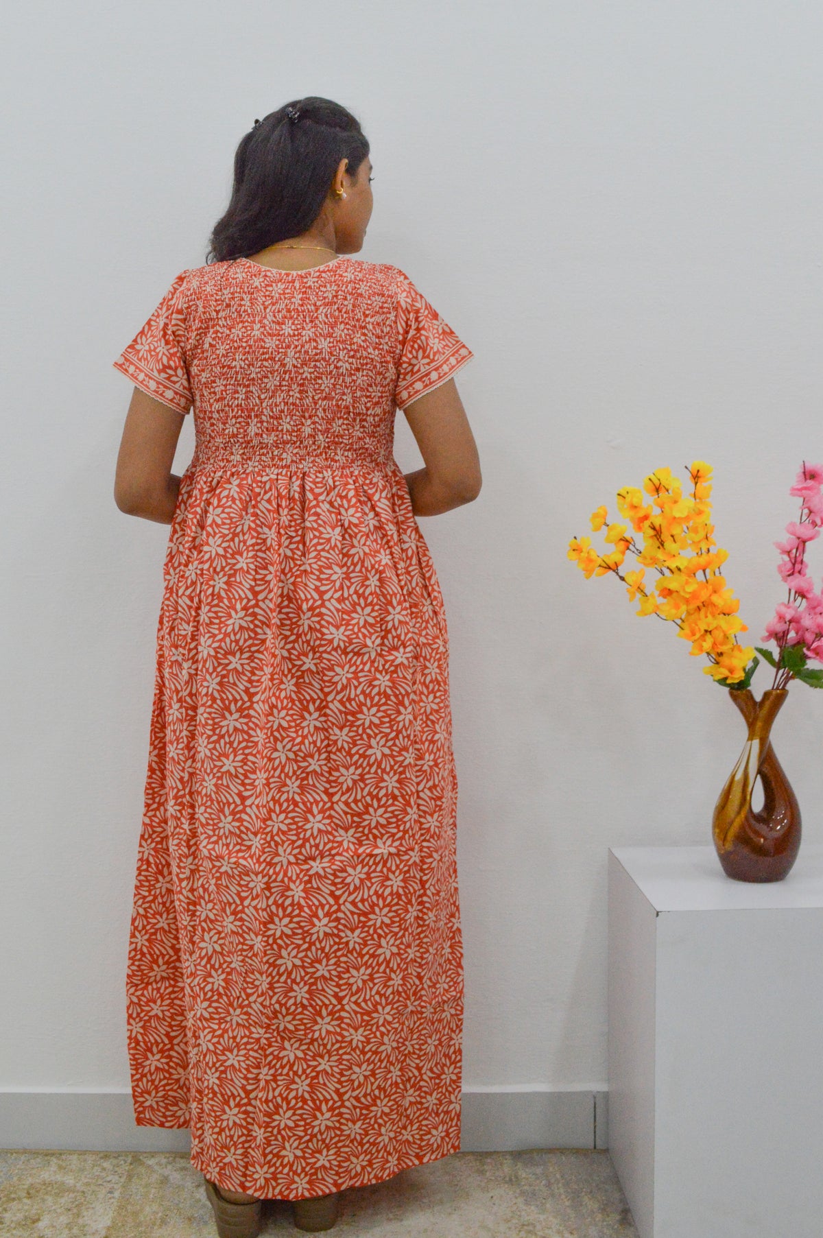 Soft Cotton Stretchable Smoking Nighties for New Arrivals | Daily Comforts & Light Weighted Elastic Nighties | Pleated Style | Casual Daily wear Nightwear for Trendy Women's (SCT)