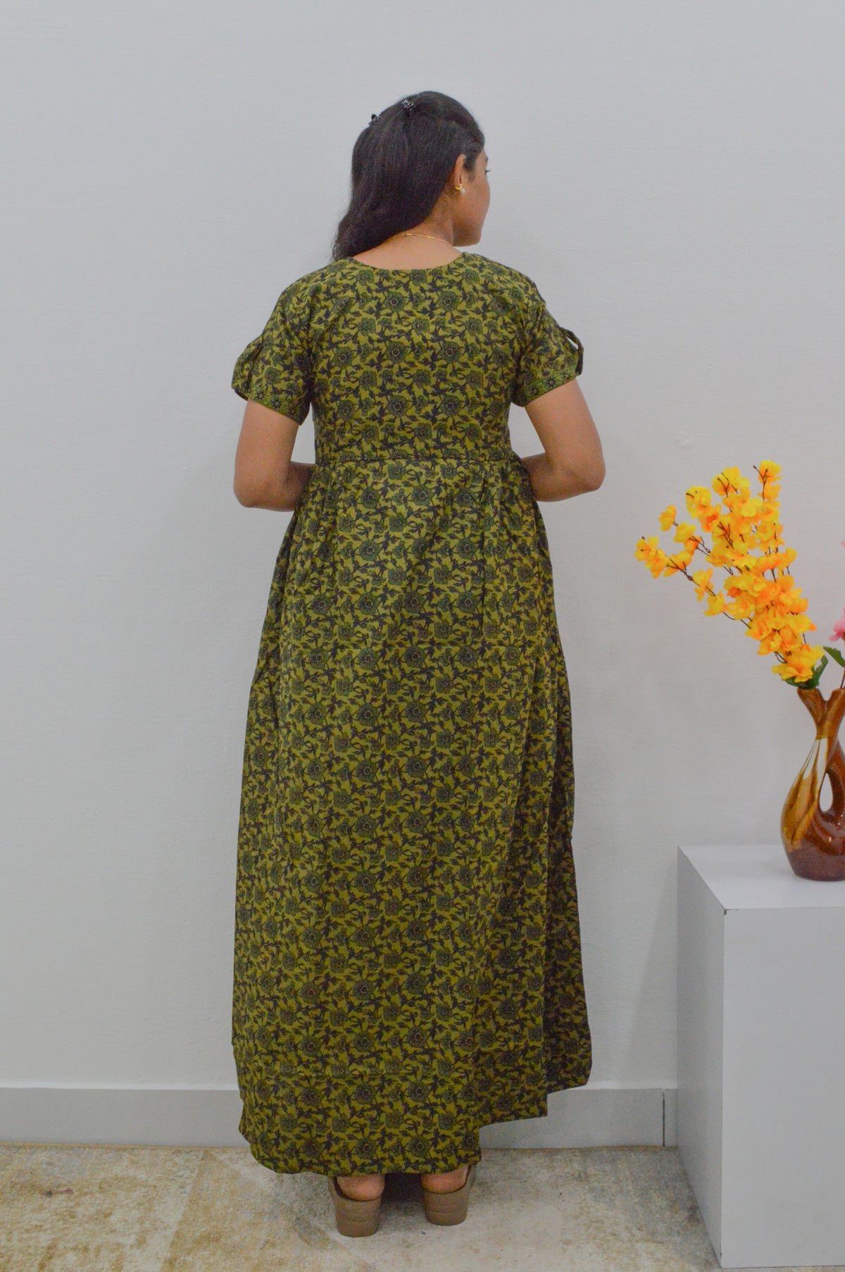 Cotton FROCK Model Casual Wear Nighties | Stylish Pleated Frock Style | Multipurpose Nighties | Pregnancy Wear | Pleated Model | Stylish Nighties for Stylish Women (MW)