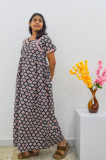 Cotton FROCK Model Casual Wear Nighties | Stylish Pleated Frock Style | Multipurpose Nighties | Pregnancy Wear | Pleated Model | Stylish Nighties for Stylish Women (MW)