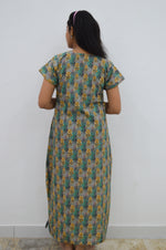 MANGAI New Regular Fit Cotton Printed Nighties - All Over Printed Stylish Nightwear for Stylish Women | Side Cut Pocket | Beautiful Nighties for Stylish Women's | Colourful Printed Cotton Nighties (CMC)