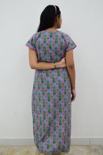 MANGAI New Regular Fit Cotton Printed Nighties - All Over Printed Stylish Nightwear for Stylish Women | Side Cut Pocket | Beautiful Nighties for Stylish Women's | Colourful Printed Cotton Nighties (CMC)