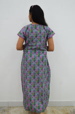 MANGAI New Regular Fit Cotton Printed Nighties - All Over Printed Stylish Nightwear for Stylish Women | Side Cut Pocket | Beautiful Nighties for Stylish Women's | Colourful Printed Cotton Nighties (CMC)