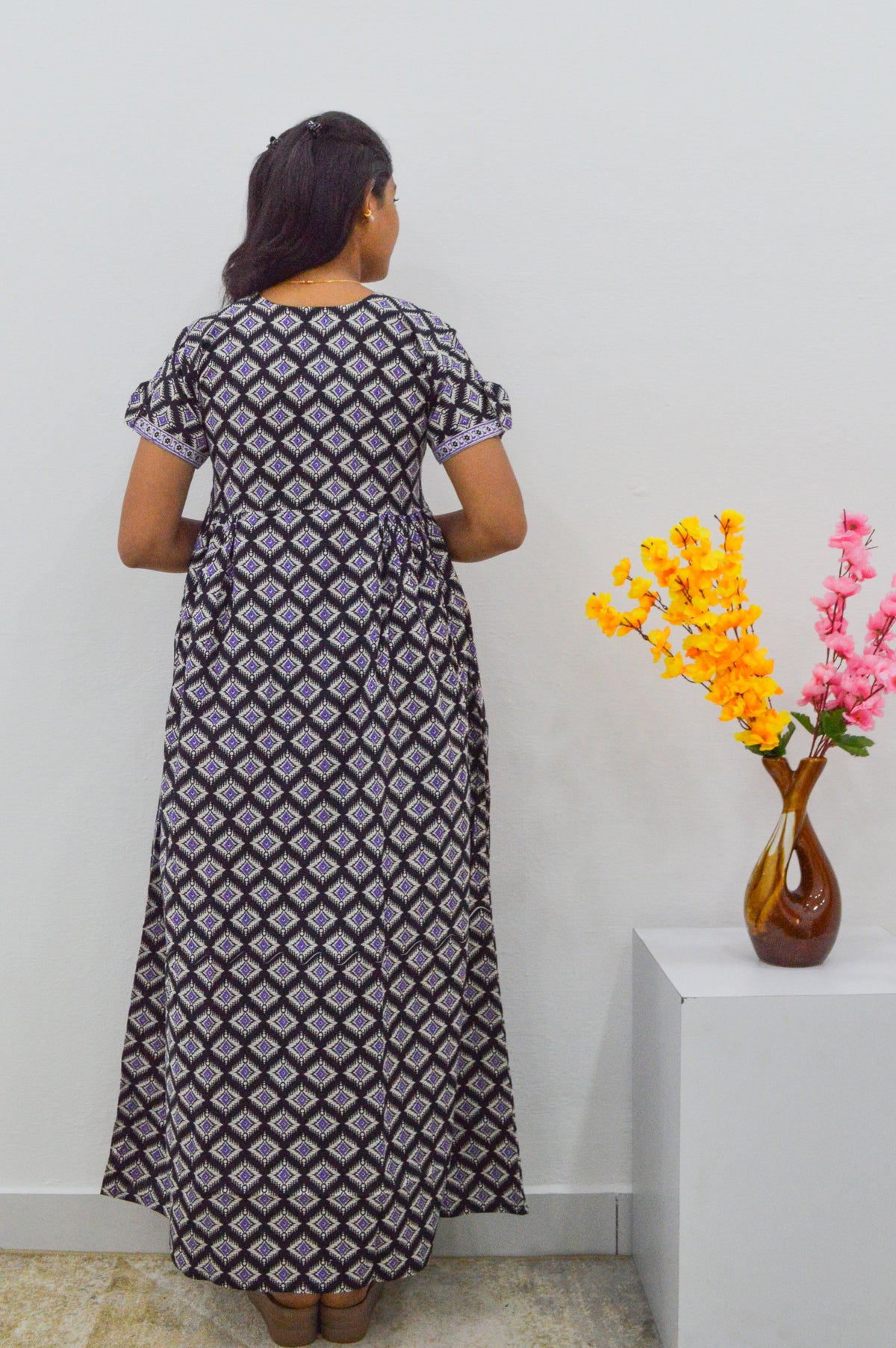 Cotton FROCK Model Casual Wear Nighties | Stylish Pleated Frock Style | Multipurpose Nighties | Pregnancy Wear | Pleated Model | Stylish Nighties for Stylish Women (MW)