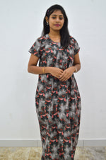 MANGAI New Regular Fit Cotton Printed Nighties - All Over Printed Stylish Nightwear for Stylish Women | Side Cut Pocket | Beautiful Nighties for Stylish Women's | Colourful Printed Cotton Nighties (CMC)