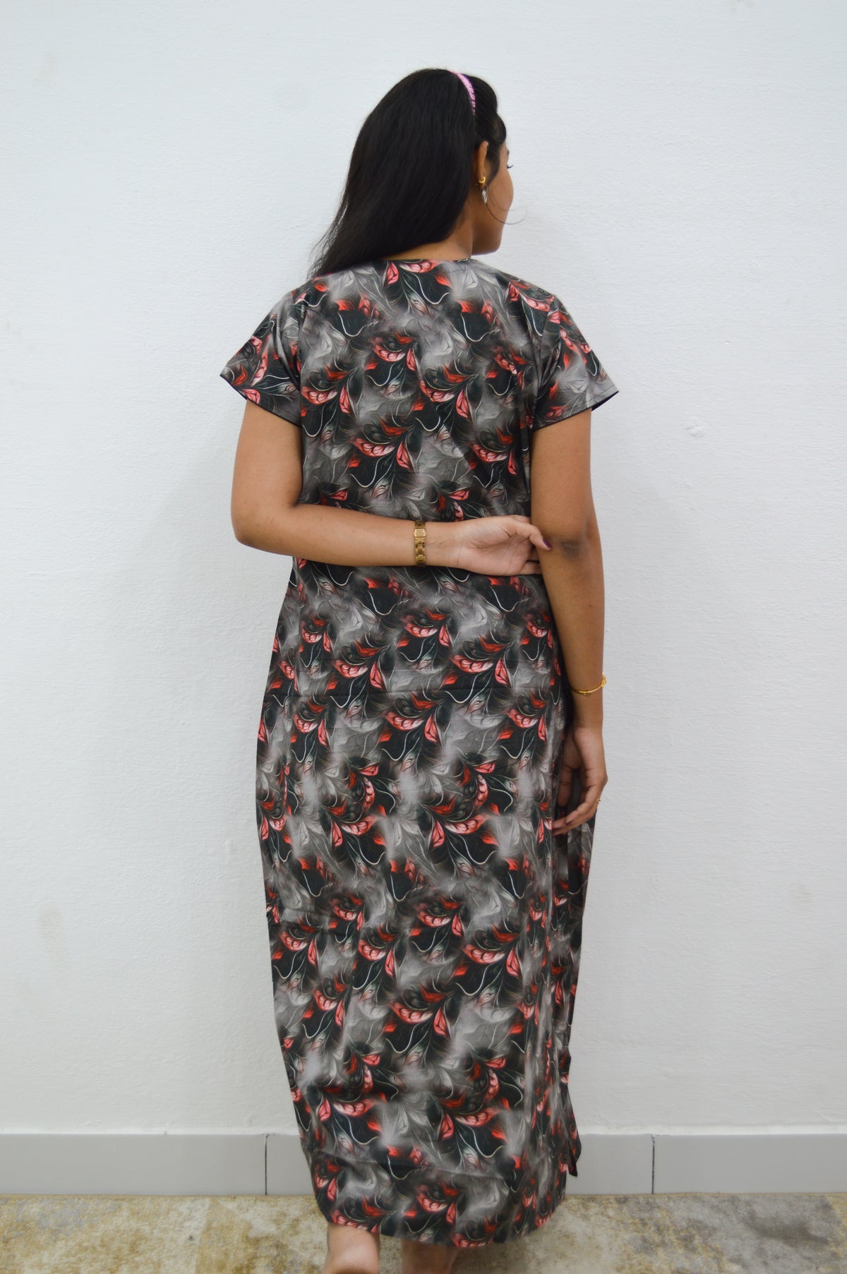 MANGAI New Regular Fit Cotton Printed Nighties - All Over Printed Stylish Nightwear for Stylish Women | Side Cut Pocket | Beautiful Nighties for Stylish Women's | Colourful Printed Cotton Nighties (CMC)