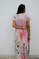 MANGAI New Regular Fit Cotton Printed Nighties - All Over Printed Stylish Nightwear for Stylish Women | Side Cut Pocket | Beautiful Nighties for Stylish Women's | Colourful Printed Cotton Nighties (CMC)