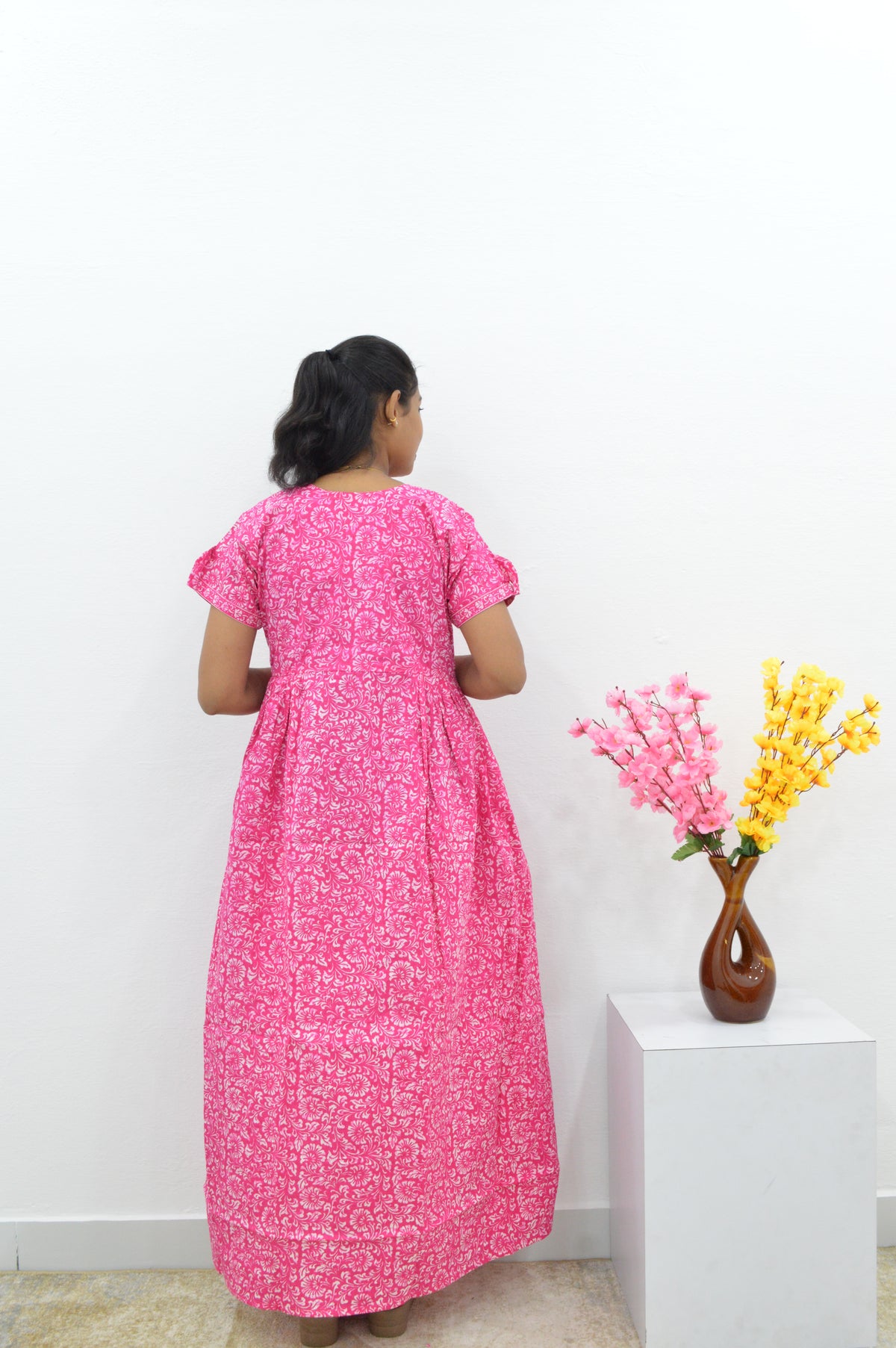 Cotton FROCK Model Casual Wear Nighties | Stylish Pleated Frock Style | Multipurpose Nighties | Pregnancy Wear | Pleated Model | Stylish Nighties for Stylish Women (PWC)