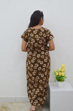 MANGAI New Regular Fit Cotton Printed Nighties - All Over Printed Stylish Nightwear for Stylish Women | Side Cut Pocket | Beautiful Nighties for Stylish Women's | Colourful Printed Cotton Nighties (ATR)