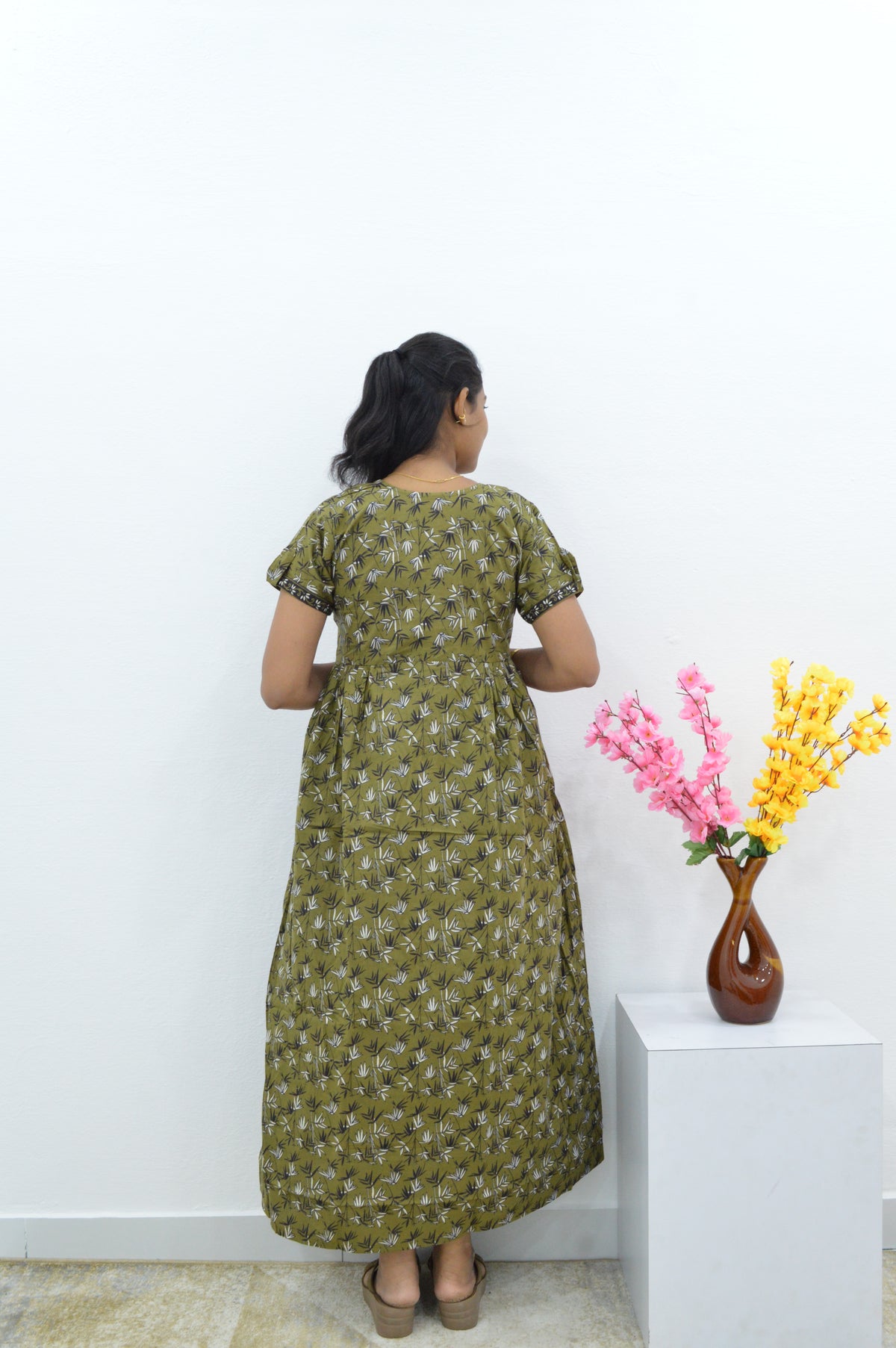 Cotton FROCK Model Casual Wear Nighties | Stylish Pleated Frock Style | Multipurpose Nighties | Pregnancy Wear | Pleated Model | Stylish Nighties for Stylish Women (PWC)