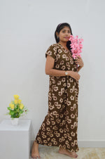 MANGAI New Regular Fit Cotton Printed Nighties - All Over Printed Stylish Nightwear for Stylish Women | Side Cut Pocket | Beautiful Nighties for Stylish Women's | Colourful Printed Cotton Nighties (ATR)