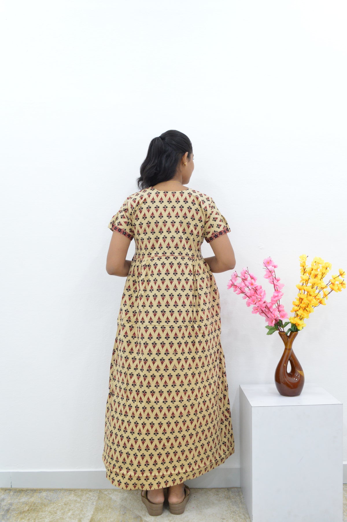 Cotton FROCK Model Casual Wear Nighties | Stylish Pleated Frock Style | Multipurpose Nighties | Pregnancy Wear | Pleated Model | Stylish Nighties for Stylish Women (PWC)