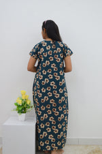 MANGAI New Regular Fit Cotton Printed Nighties - All Over Printed Stylish Nightwear for Stylish Women | Side Cut Pocket | Beautiful Nighties for Stylish Women's | Colourful Printed Cotton Nighties (ATR)