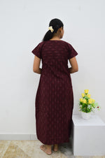 MANGAI New Regular Fit Cotton Printed Nighties - All Over Printed Stylish Nightwear for Stylish Women | Side Cut Pocket | Beautiful Nighties for Stylish Women's | Colourful Printed Cotton Nighties (HCC)