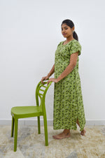 MANGAI New Regular Fit Cotton Printed Nighties - All Over Printed Stylish Nightwear for Stylish Women | Side Cut Pocket | Beautiful Nighties for Stylish Women's | Colourful Printed Cotton Nighties (HCC)