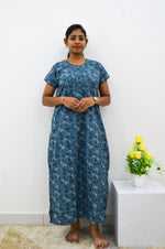 MANGAI New Regular Fit Cotton Printed Nighties - All Over Printed Stylish Nightwear for Stylish Women | Side Cut Pocket | Beautiful Nighties for Stylish Women's | Colourful Printed Cotton Nighties (HCC)