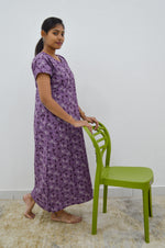 MANGAI New Regular Fit Cotton Printed Nighties - All Over Printed Stylish Nightwear for Stylish Women | Side Cut Pocket | Beautiful Nighties for Stylish Women's | Colourful Printed Cotton Nighties (HCC)