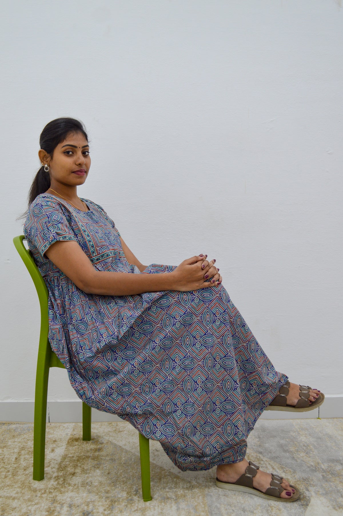 Cotton FROCK Model Casual Wear Nighties | Stylish Pleated Frock Style | Multipurpose Nighties | Pregnancy Wear | Pleated Model | Stylish Nighties for Stylish Women (PWC)