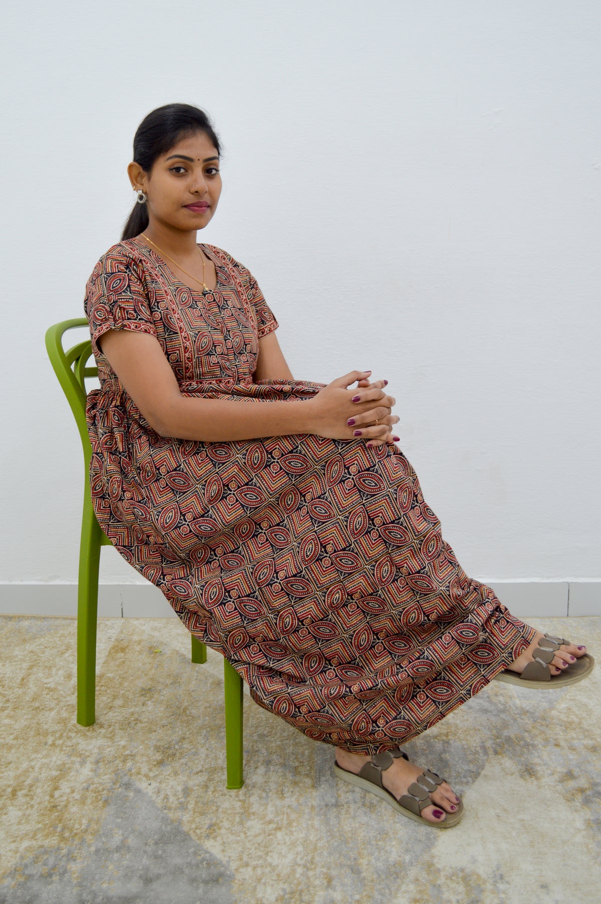 Cotton FROCK Model Casual Wear Nighties | Stylish Pleated Frock Style | Multipurpose Nighties | Pregnancy Wear | Pleated Model | Stylish Nighties for Stylish Women (PWC)