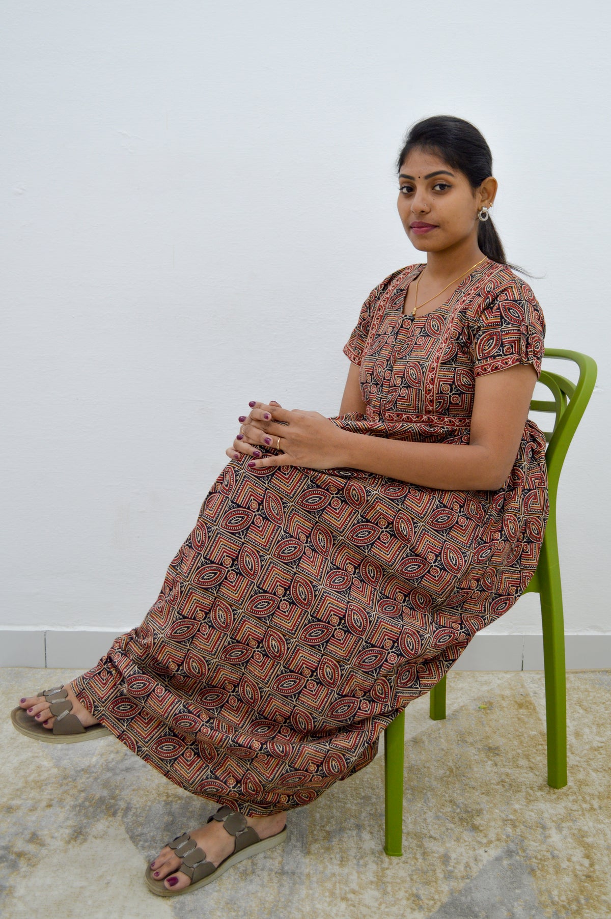 Cotton FROCK Model Casual Wear Nighties | Stylish Pleated Frock Style | Multipurpose Nighties | Pregnancy Wear | Pleated Model | Stylish Nighties for Stylish Women (PWC)