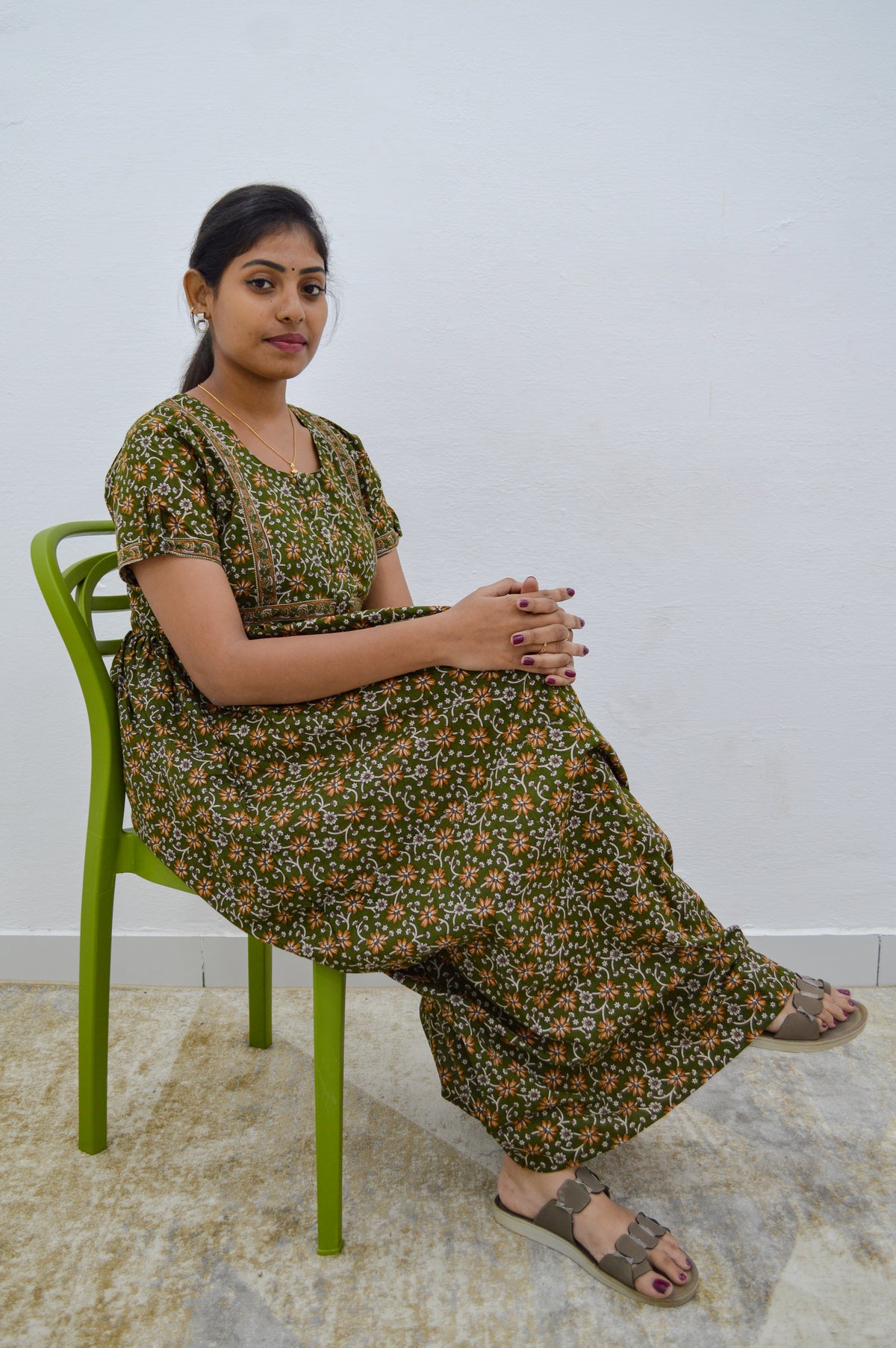 Cotton FROCK Model Casual Wear Nighties | Stylish Pleated Frock Style | Multipurpose Nighties | Pregnancy Wear | Pleated Model | Stylish Nighties for Stylish Women (PWC)