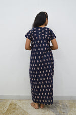 MANGAI New Regular Fit Cotton Printed Nighties - All Over Printed Stylish Nightwear for Stylish Women | Side Cut Pocket | Beautiful Nighties for Stylish Women's | Colourful Printed Cotton Nighties (ATR)