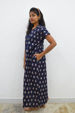 MANGAI New Regular Fit Cotton Printed Nighties - All Over Printed Stylish Nightwear for Stylish Women | Side Cut Pocket | Beautiful Nighties for Stylish Women's | Colourful Printed Cotton Nighties (ATR)