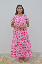 Cotton FROCK Model Casual Wear Nighties | Stylish Pleated Frock Style | Multipurpose Nighties | Pregnancy Wear | Pleated Model | Stylish Nighties for Stylish Women (PWC)