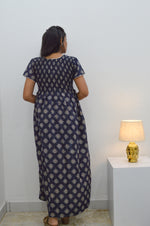 Crush Smocking Nighties for Stylish Women | Soft wrinkled texture Smocking Model | Rounded neck with Side Pocket | Daily wear Nighties for trendy women (PPL)