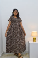 Crush Smocking Nighties for Stylish Women | Soft wrinkled texture Smocking Model | Rounded neck with Side Pocket | Daily wear Nighties for trendy women (PPL)