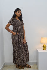 Crush Smocking Nighties for Stylish Women | Soft wrinkled texture Smocking Model | Rounded neck with Side Pocket | Daily wear Nighties for trendy women (PPL)