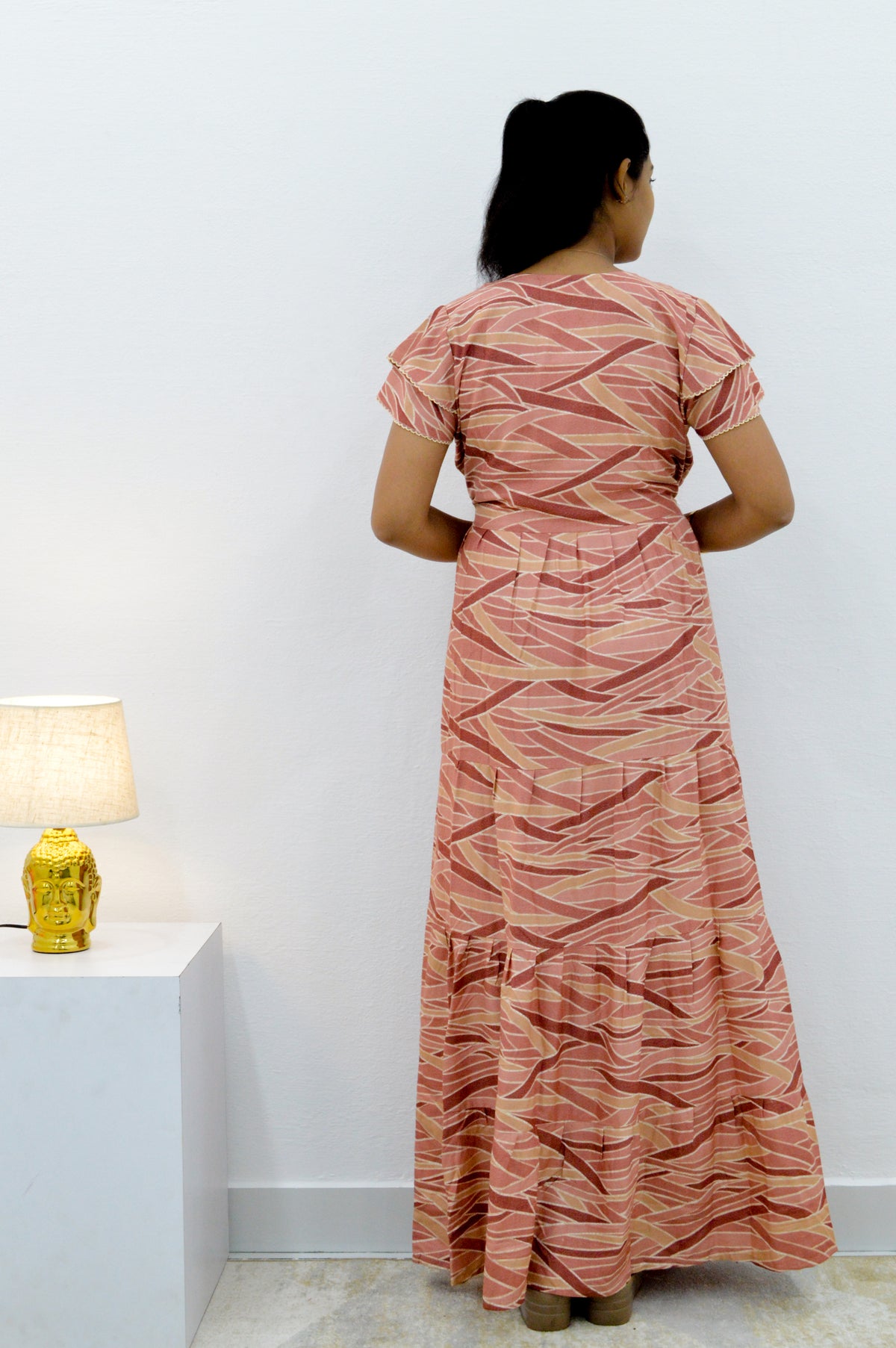 Stylish Arrivals Alpine Gathering Frock Model Night Gown's | Front Adjustable Gathering Style Rope Rope | Puff Sleeve | Trending Collection's for Stylish Women's (GFF)